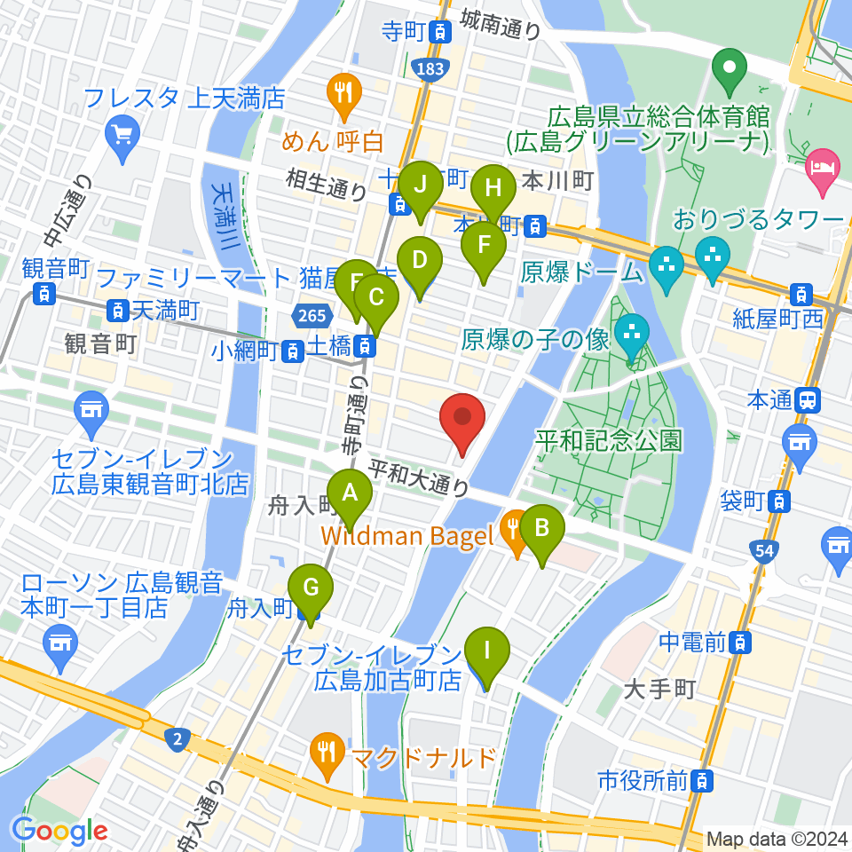 FMちゅーピー周辺のコンビニエンスストア一覧地図