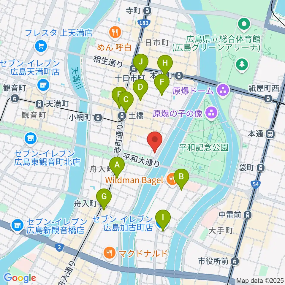 FMちゅーピー周辺のコンビニエンスストア一覧地図