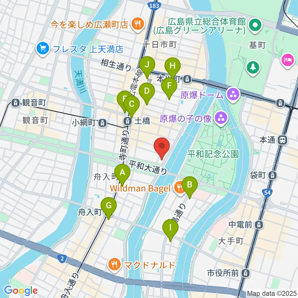 FMちゅーピー周辺のコンビニエンスストア一覧地図