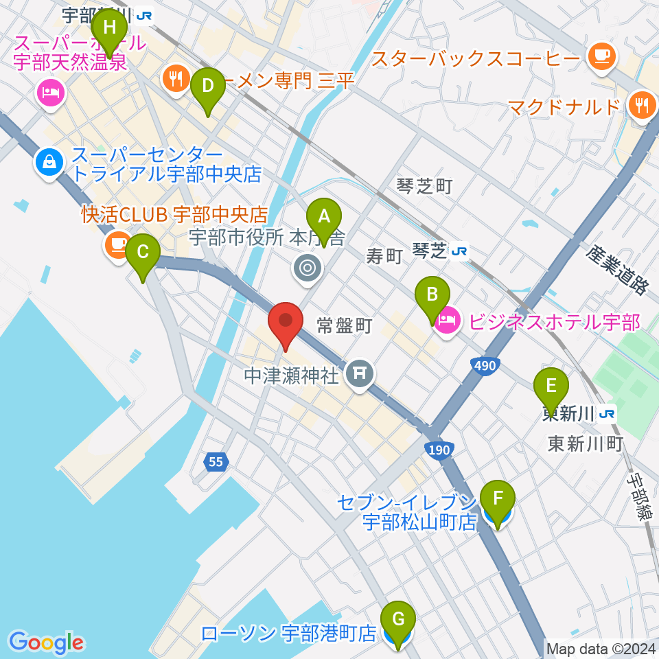 FMきらら周辺のコンビニエンスストア一覧地図