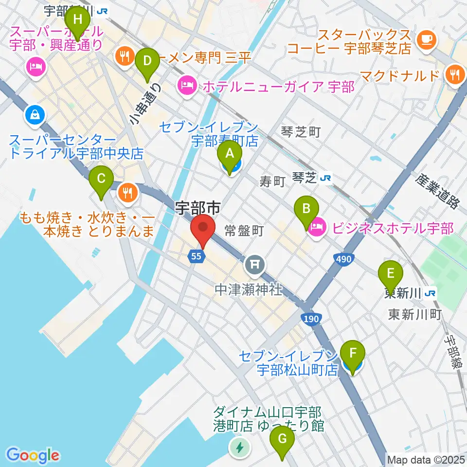 FMきらら周辺のコンビニエンスストア一覧地図