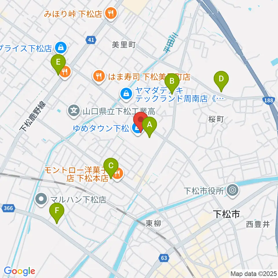 しゅうなんFM周辺のコンビニエンスストア一覧地図
