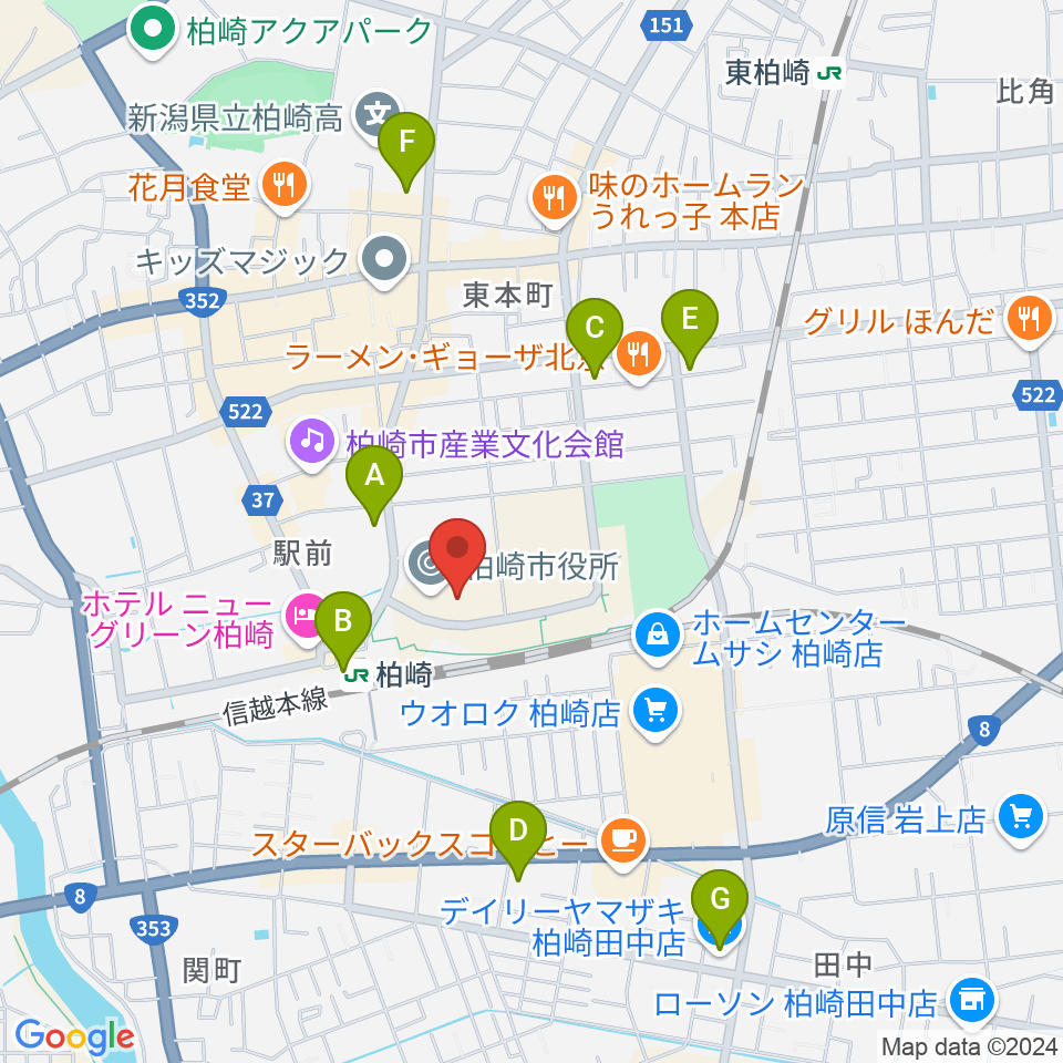 FMピッカラ周辺のコンビニエンスストア一覧地図