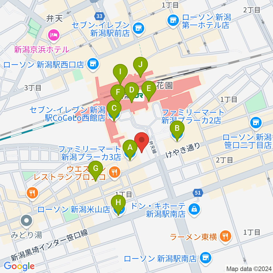 FM KENTO周辺のコンビニエンスストア一覧地図