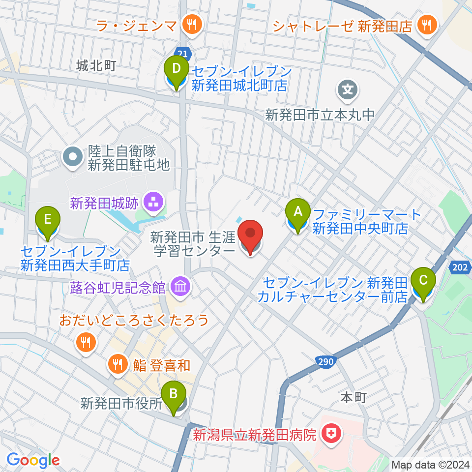 エフエムしばた シバラジ周辺のコンビニエンスストア一覧地図