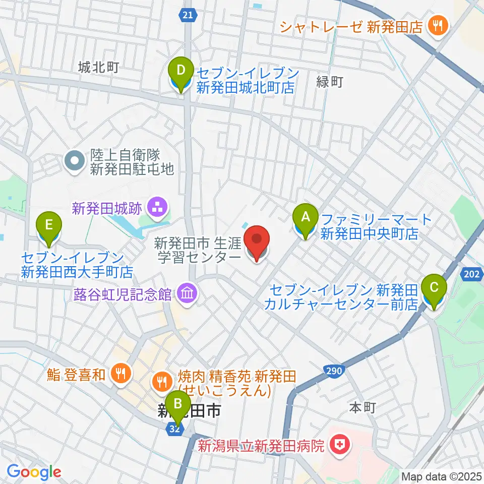 エフエムしばた シバラジ周辺のコンビニエンスストア一覧地図