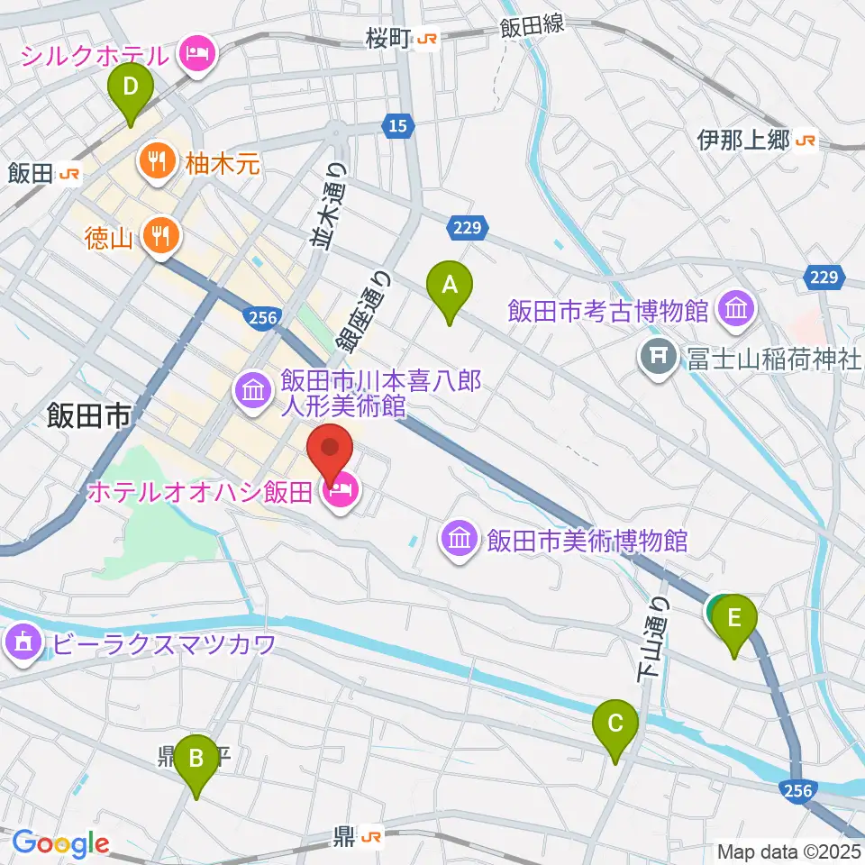 いいだFM・iステーション周辺のコンビニエンスストア一覧地図