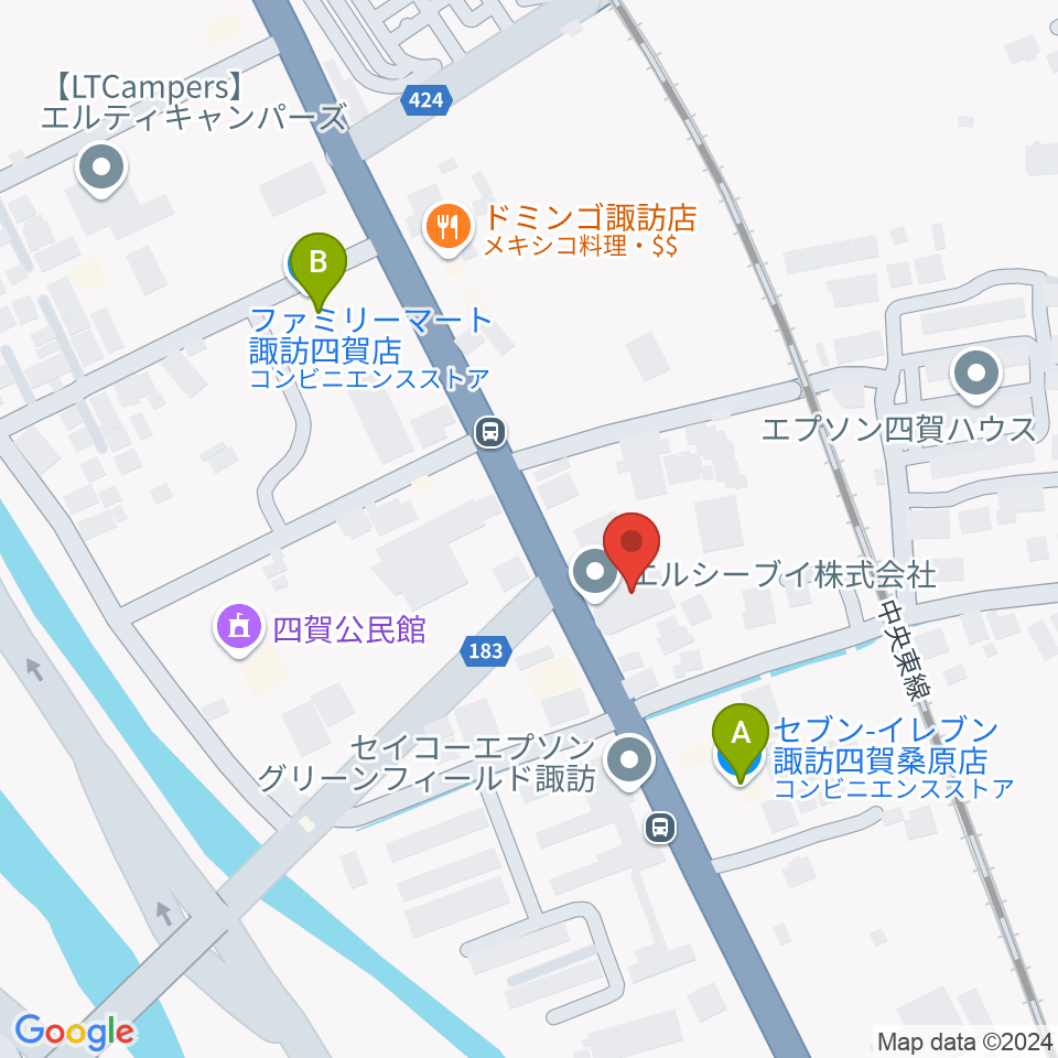 エルシーブイFM769周辺のコンビニエンスストア一覧地図