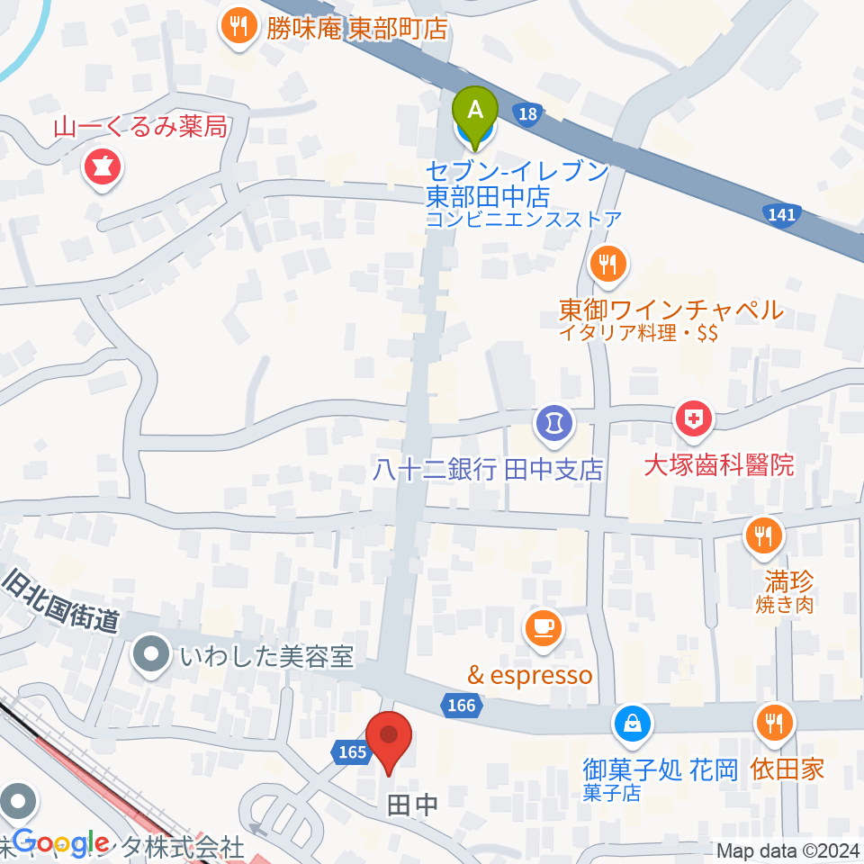 エフエムとうみ周辺のコンビニエンスストア一覧地図