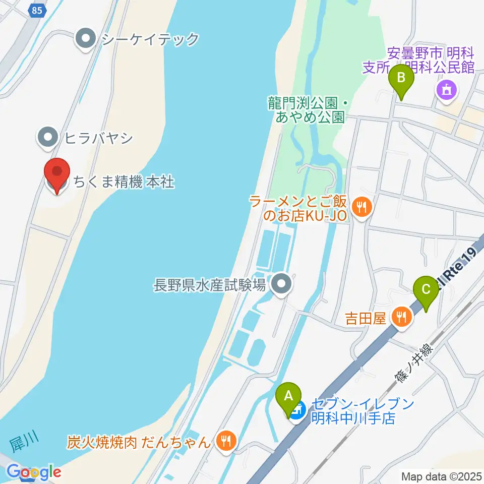 あづみ野エフエム周辺のコンビニエンスストア一覧地図