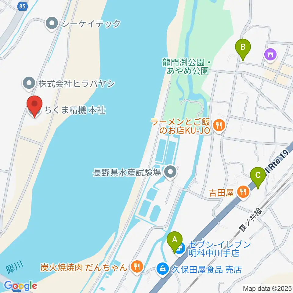 あづみ野エフエム周辺のコンビニエンスストア一覧地図