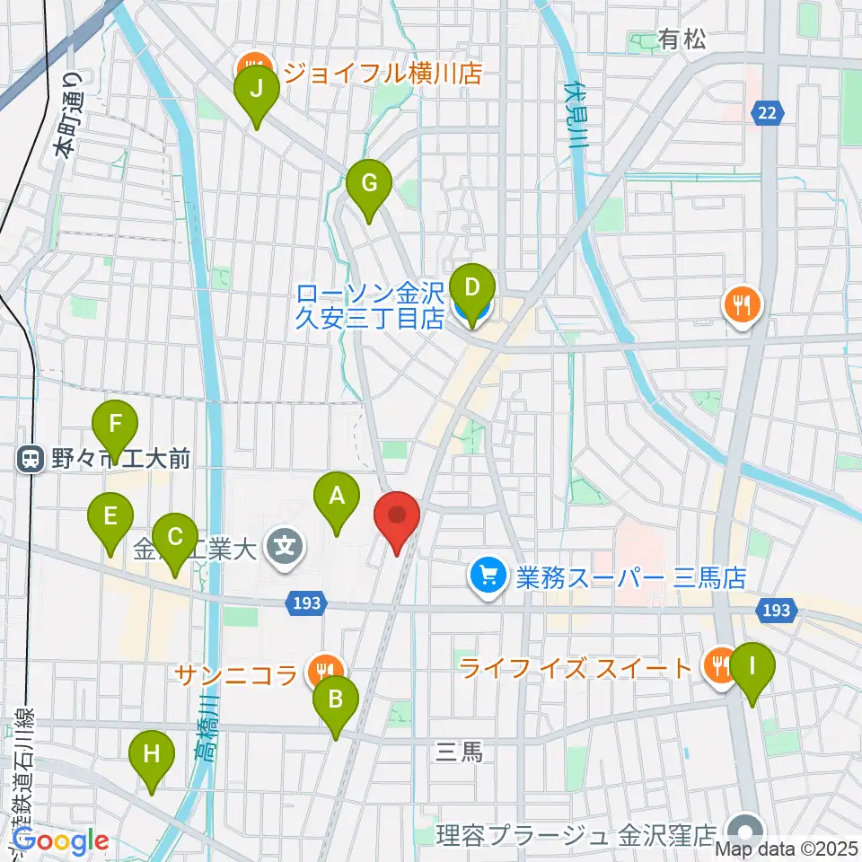 えふえむ・エヌ・ワン周辺のコンビニエンスストア一覧地図