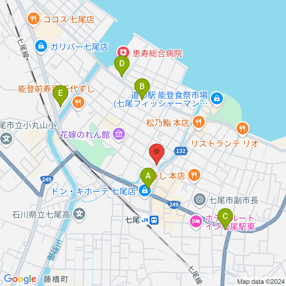 ラジオななお周辺のコンビニエンスストア一覧地図