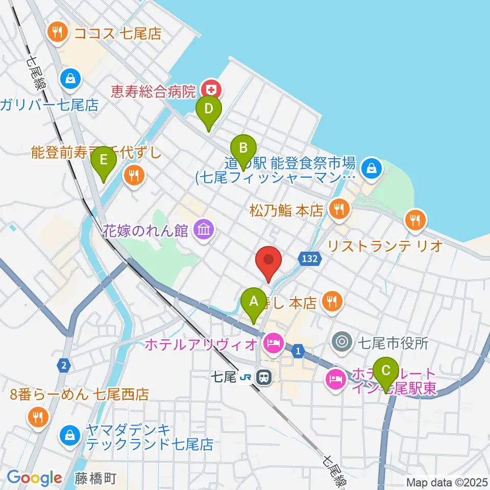 ラジオななお周辺のコンビニエンスストア一覧地図