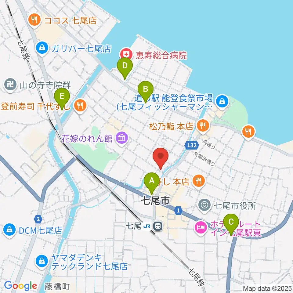ラジオななお周辺のコンビニエンスストア一覧地図