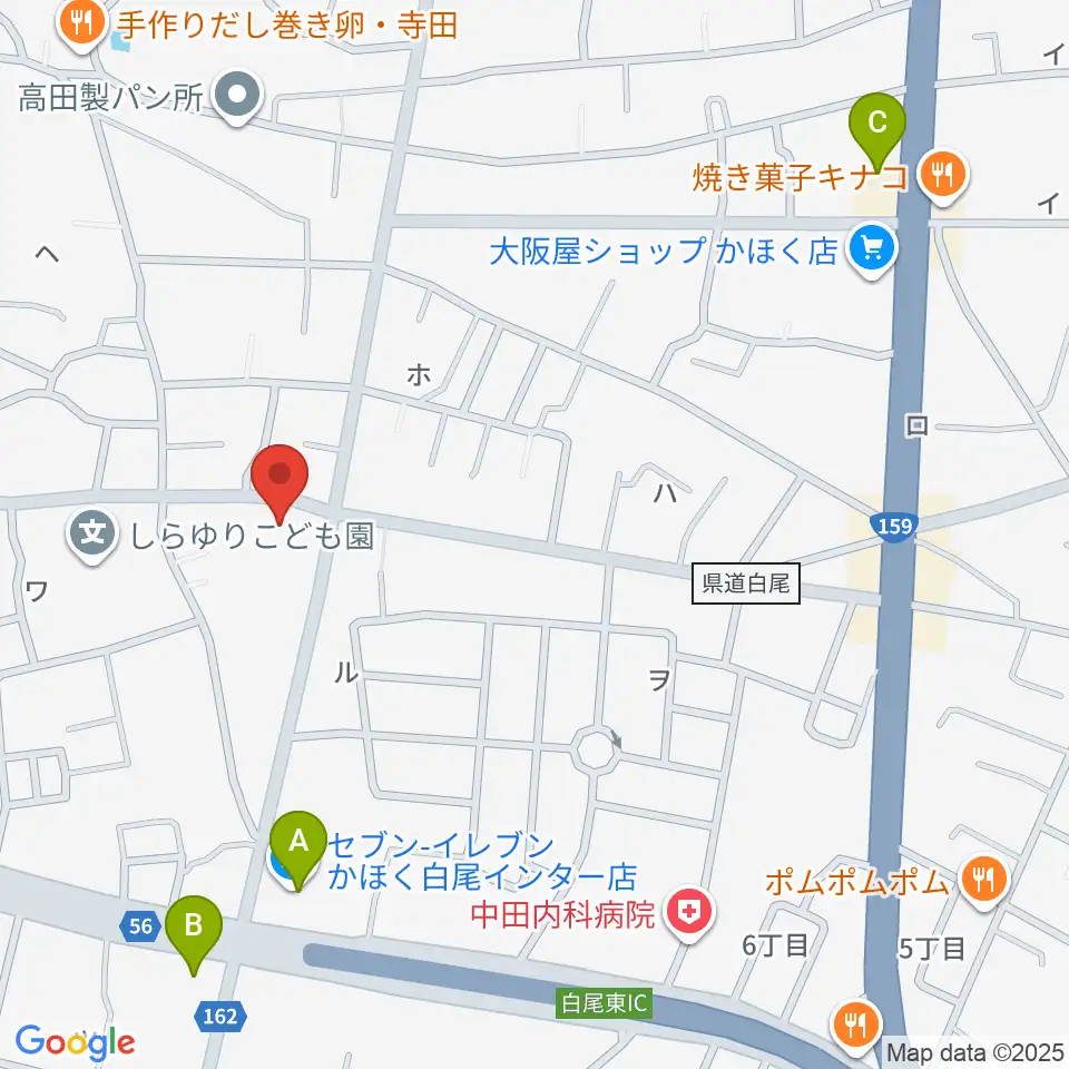 FMかほく周辺のコンビニエンスストア一覧地図