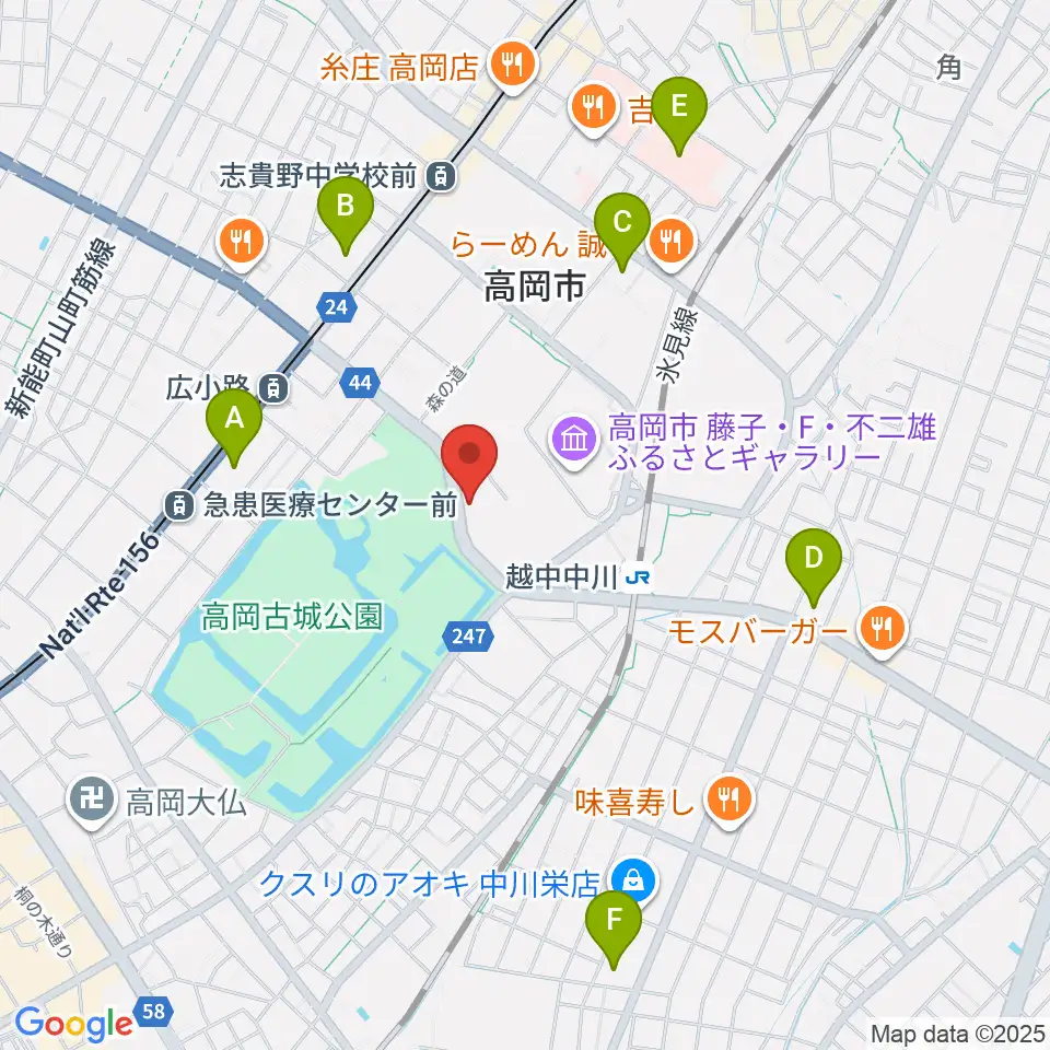 ラジオたかおか周辺のコンビニエンスストア一覧地図