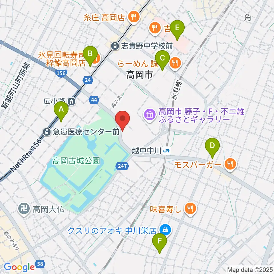 ラジオたかおか周辺のコンビニエンスストア一覧地図