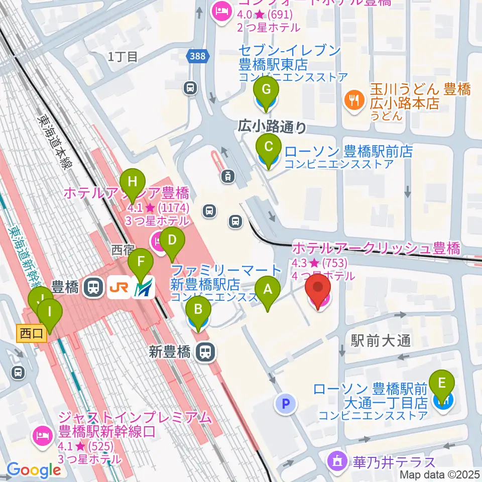 やしの実FM周辺のコンビニエンスストア一覧地図