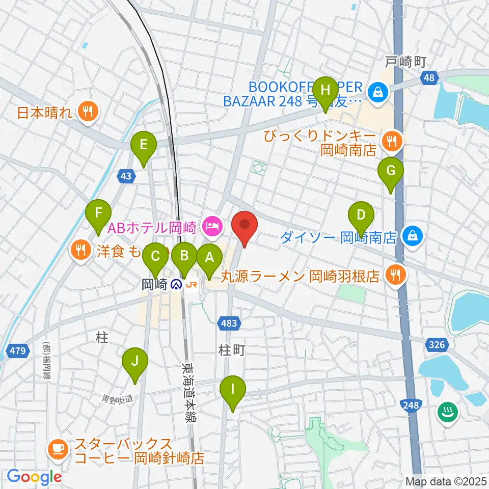 エフエムEGAO周辺のコンビニエンスストア一覧地図