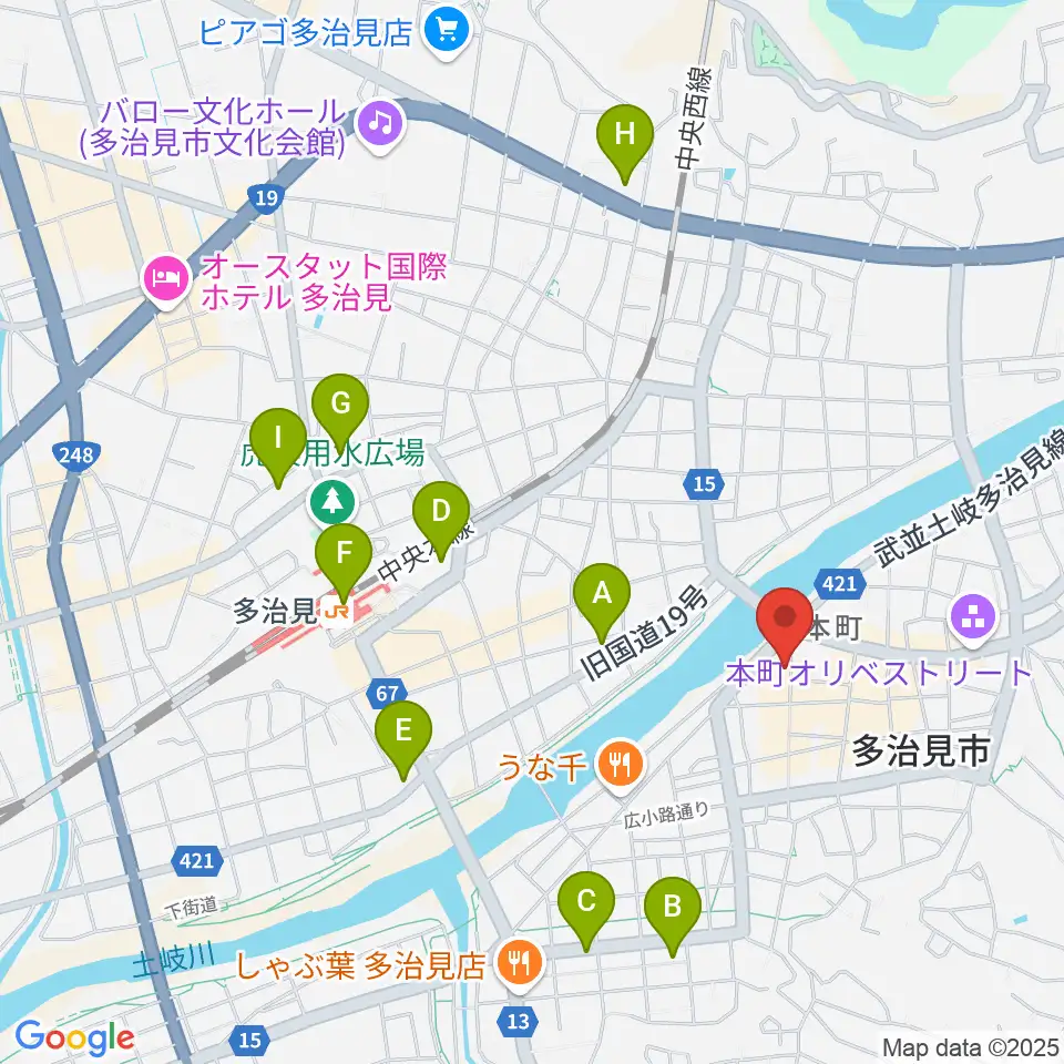 FM PiPi周辺のコンビニエンスストア一覧地図
