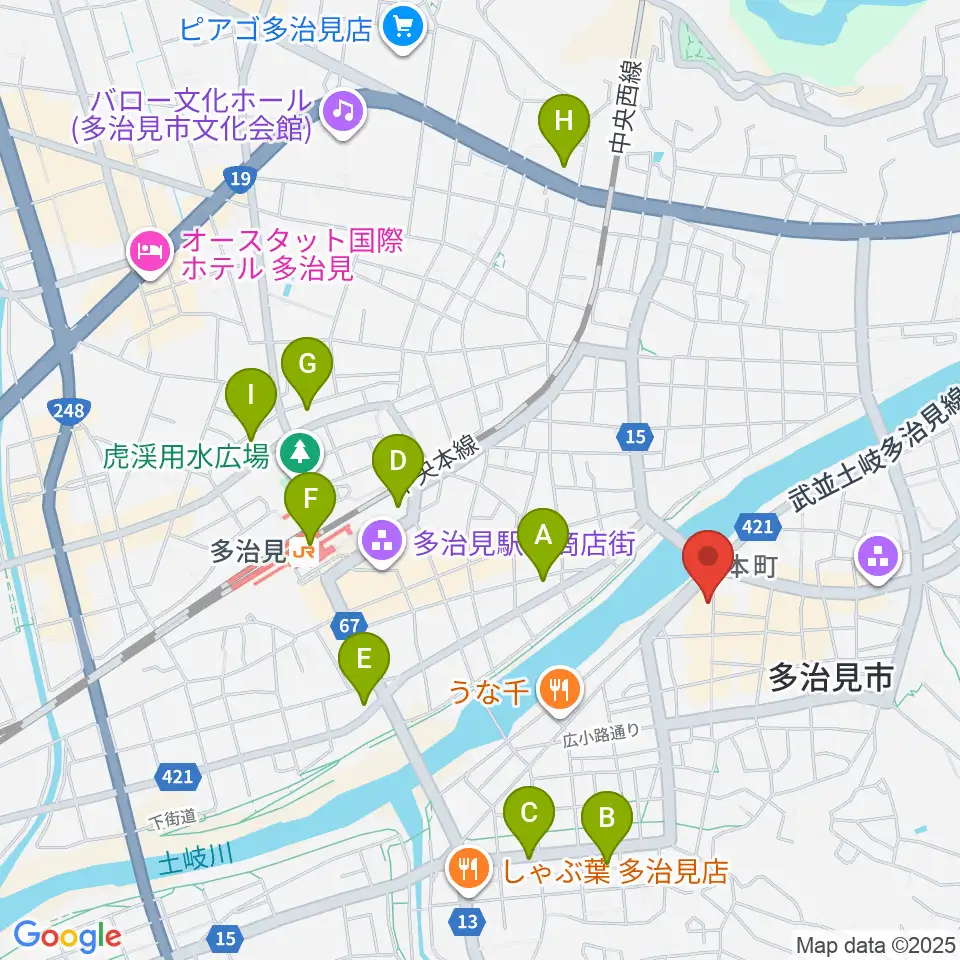 FM PiPi周辺のコンビニエンスストア一覧地図