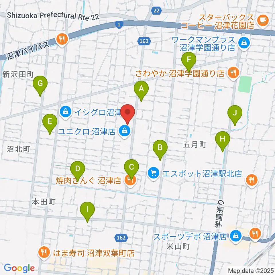 沼津コーストエフエム周辺のコンビニエンスストア一覧地図