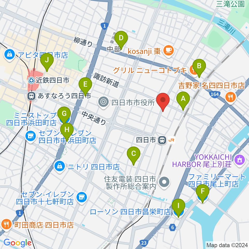 CTY-FM周辺のコンビニエンスストア一覧地図