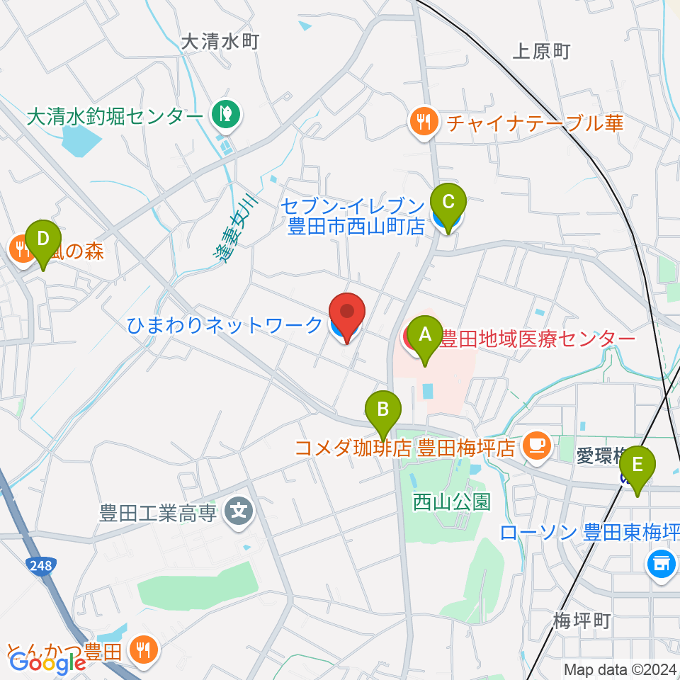 エフエムとよた（ラジオラブィート）周辺のコンビニエンスストア一覧地図