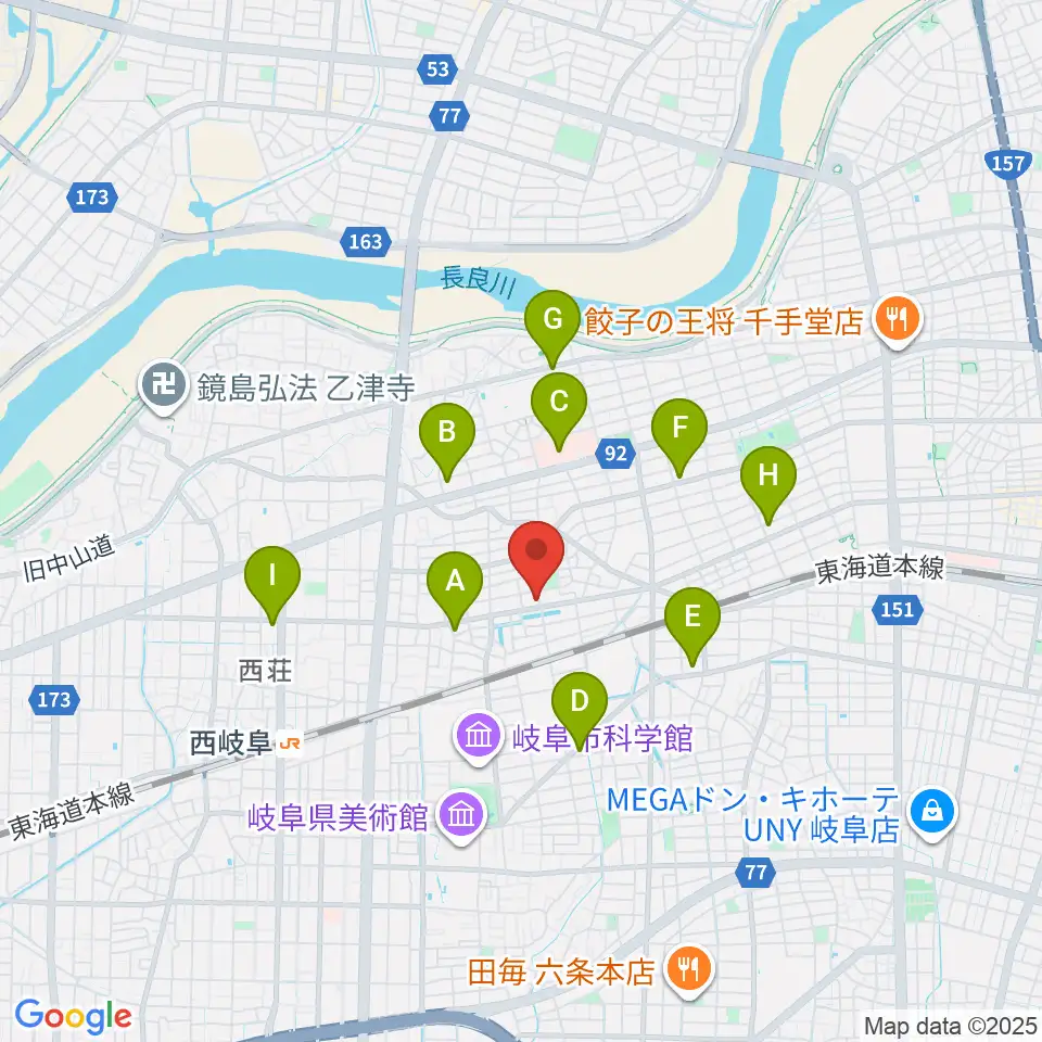 FMわっち周辺のコンビニエンスストア一覧地図
