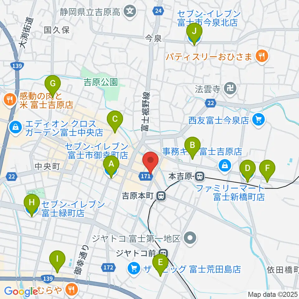 ラジオエフ Radio-f周辺のコンビニエンスストア一覧地図