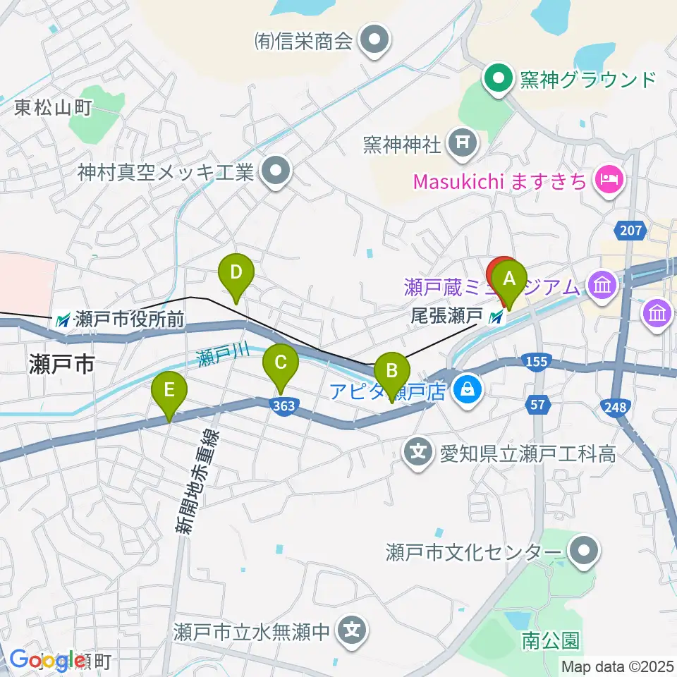 ラジオサンキュー（RADIO SANQ）周辺のコンビニエンスストア一覧地図