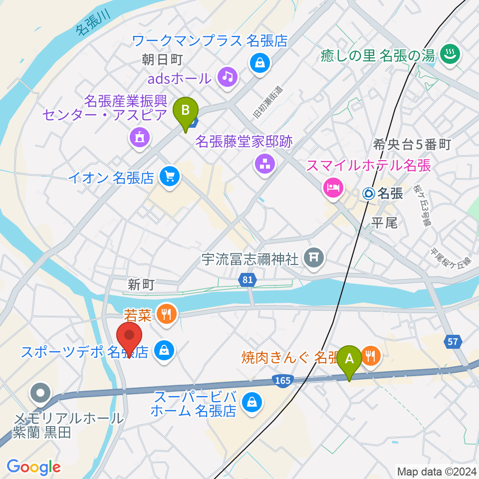 ads.FM周辺のコンビニエンスストア一覧地図