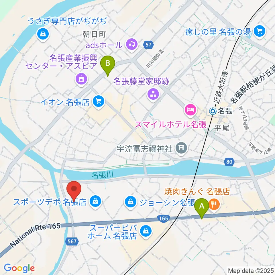 ads.FM周辺のコンビニエンスストア一覧地図