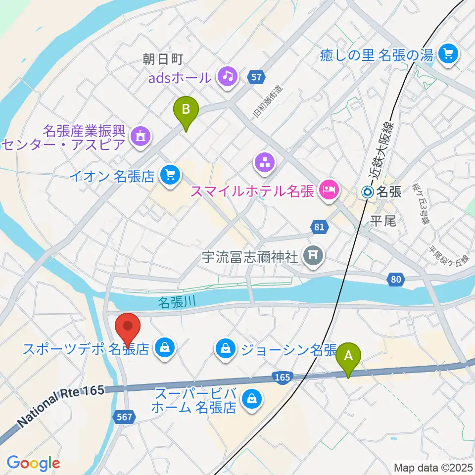 ads.FM周辺のコンビニエンスストア一覧地図