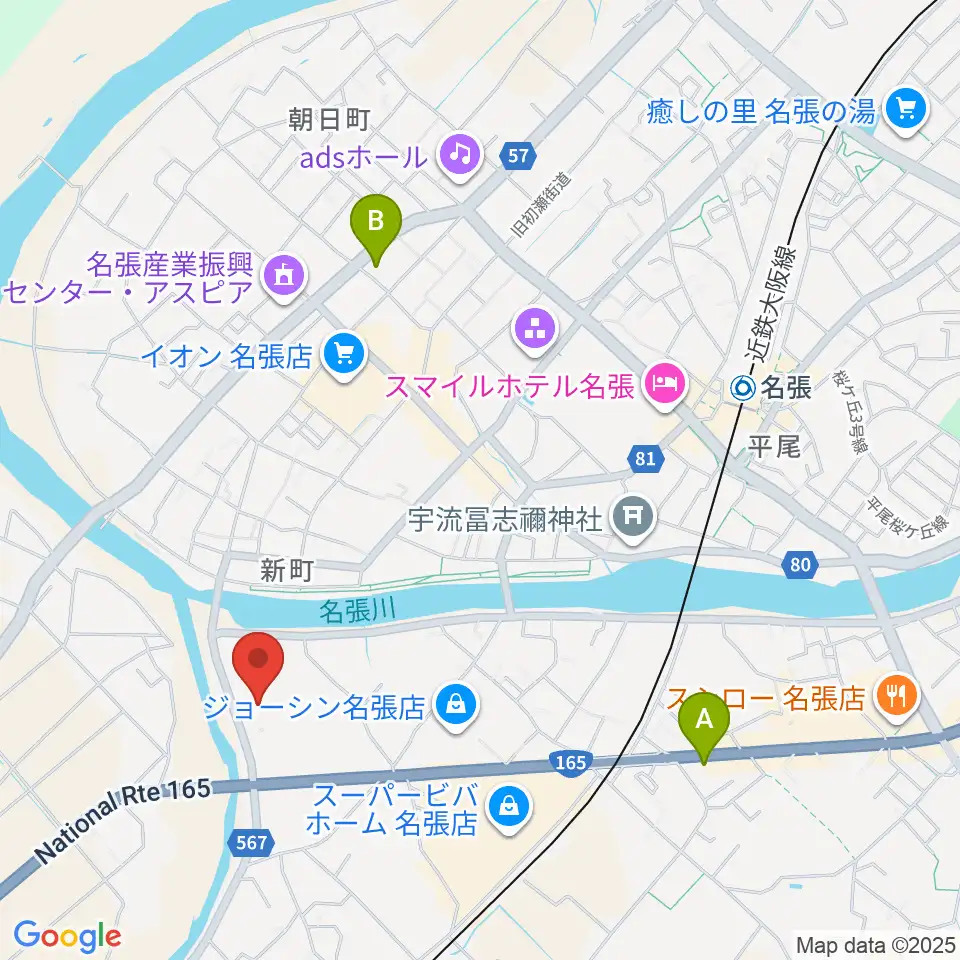 ads.FM周辺のコンビニエンスストア一覧地図