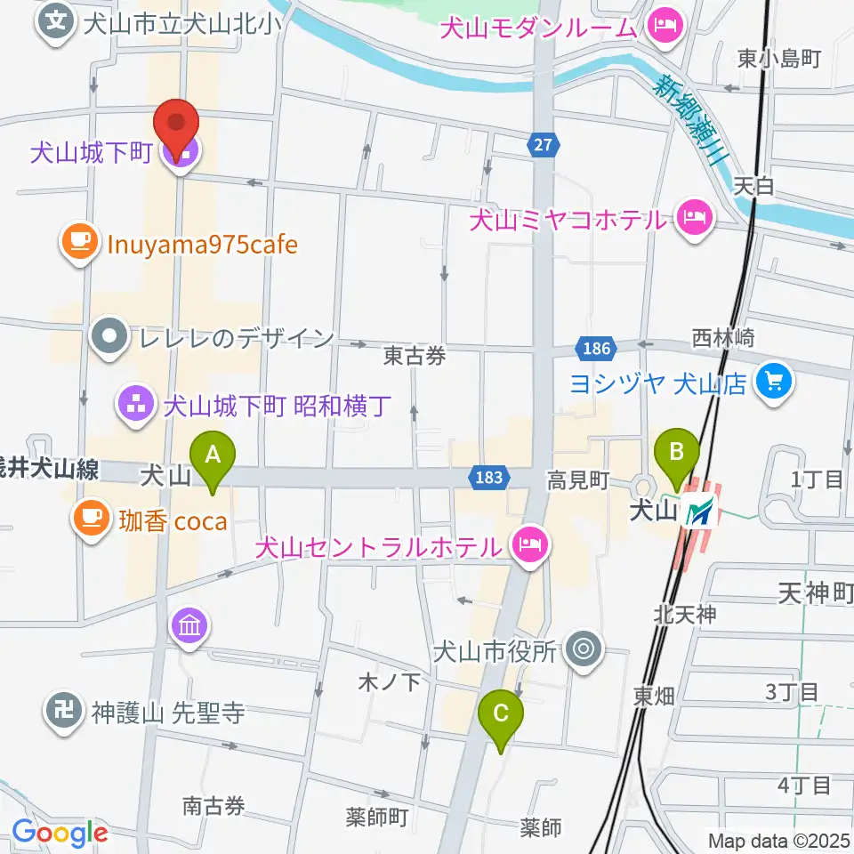 愛知北エフエム放送周辺のコンビニエンスストア一覧地図