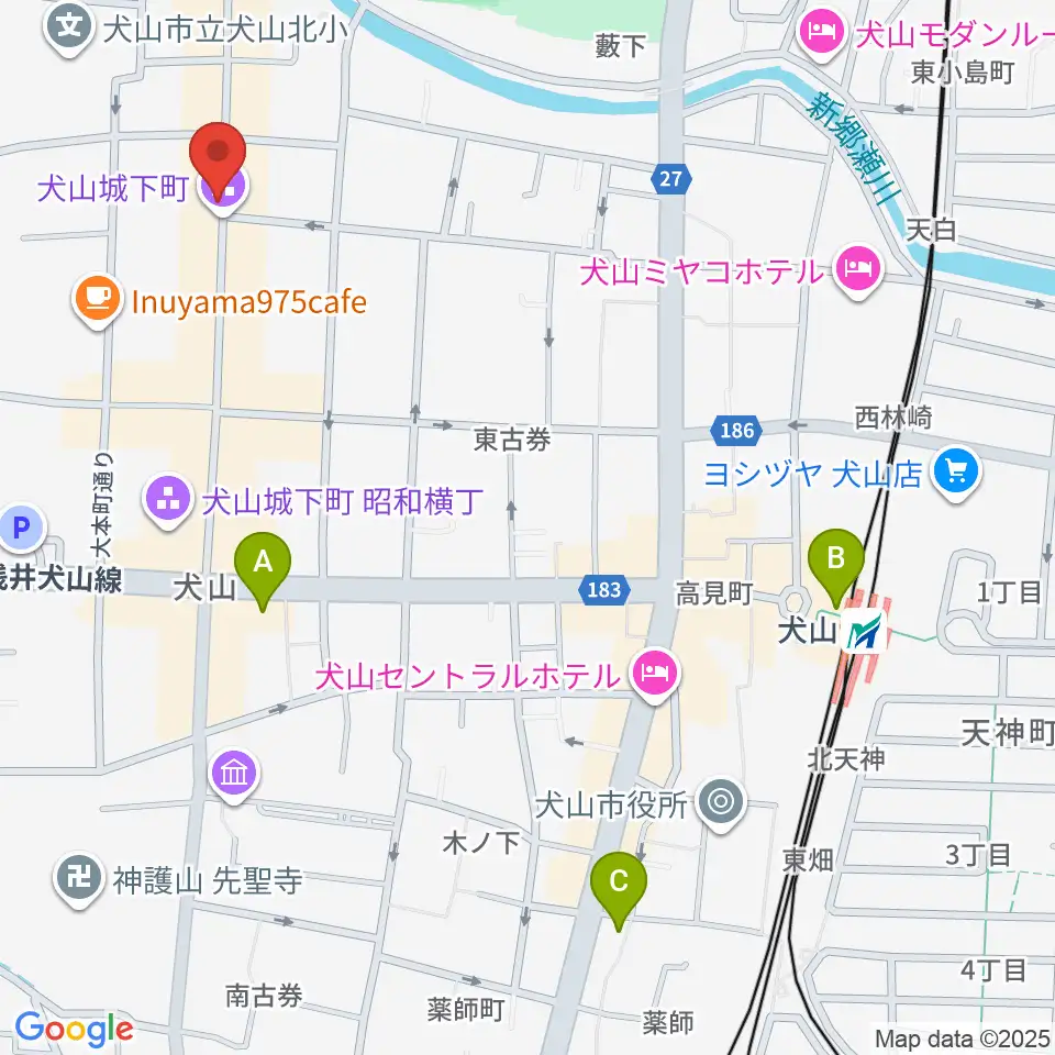 愛知北エフエム放送周辺のコンビニエンスストア一覧地図