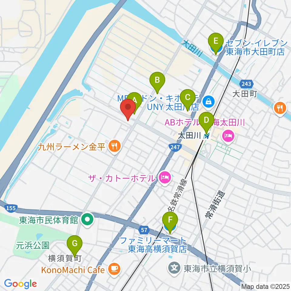 メディアスエフエム周辺のコンビニエンスストア一覧地図