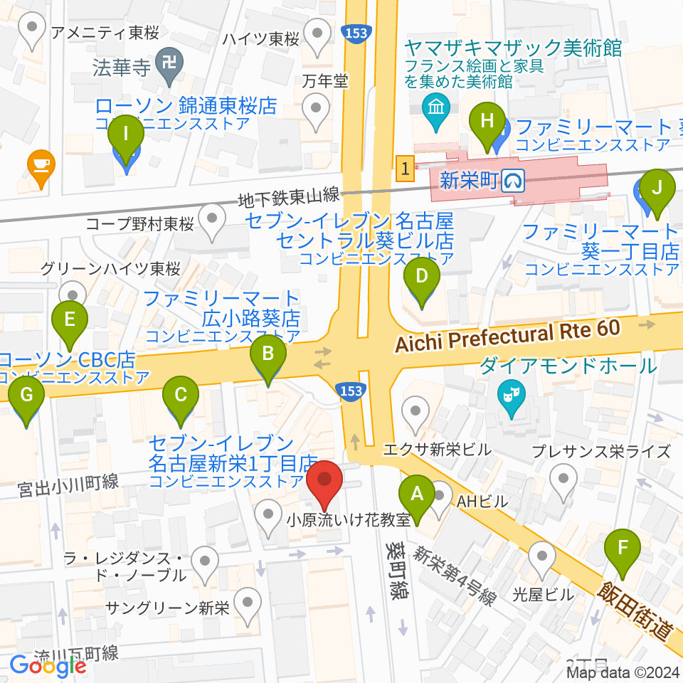 MID-FM761周辺のコンビニエンスストア一覧地図