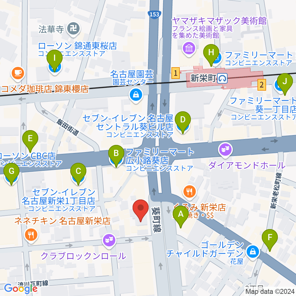 MID-FM761周辺のコンビニエンスストア一覧地図