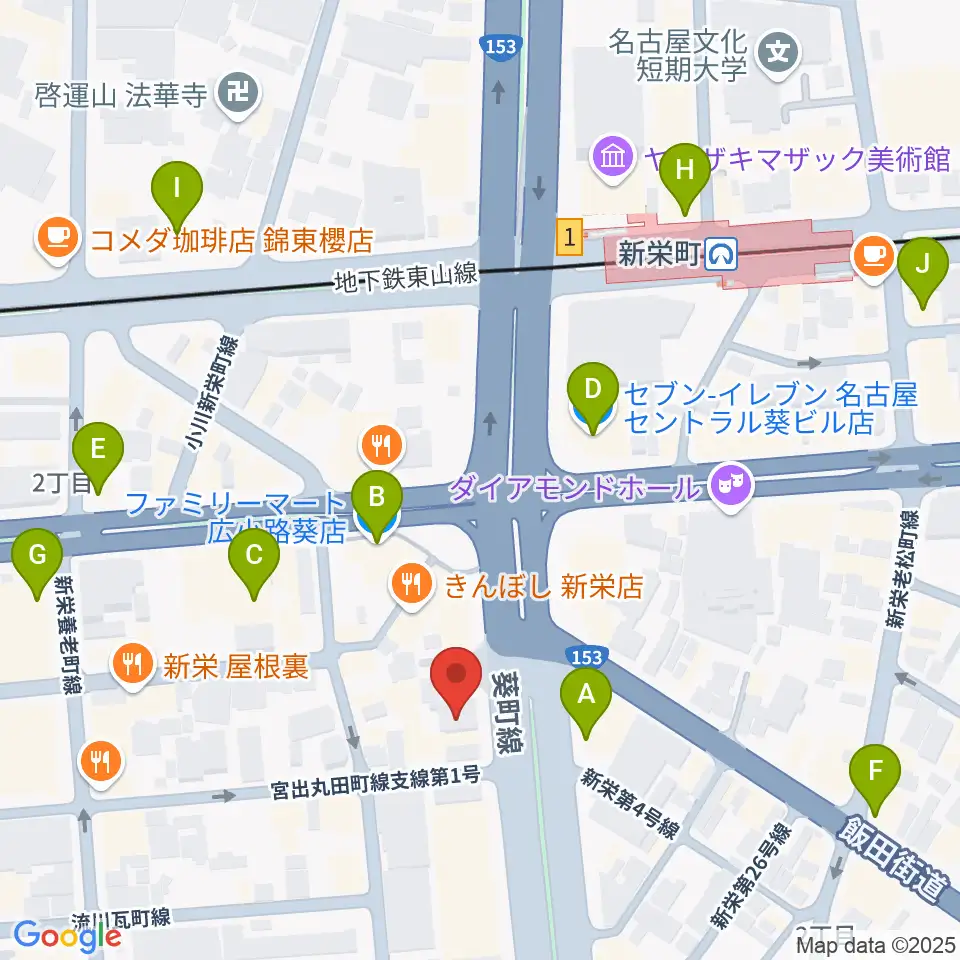 MID-FM761周辺のコンビニエンスストア一覧地図