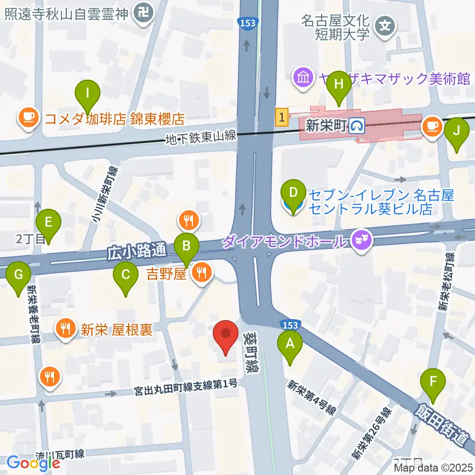 MID-FM761周辺のコンビニエンスストア一覧地図