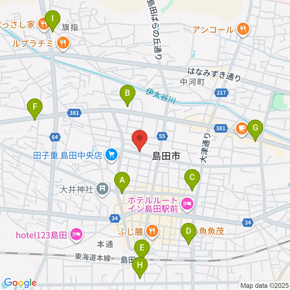 FM島田周辺のコンビニエンスストア一覧地図