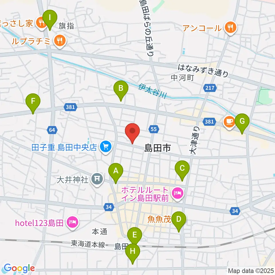 FM島田周辺のコンビニエンスストア一覧地図