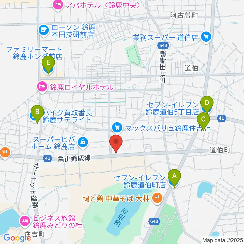 鈴鹿ヴォイスFM周辺のコンビニエンスストア一覧地図