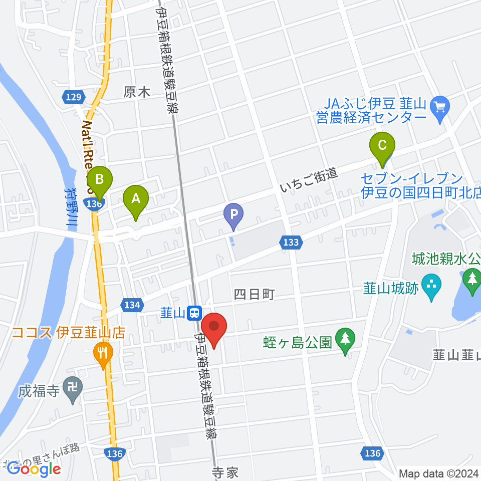 FMいずのくに周辺のコンビニエンスストア一覧地図