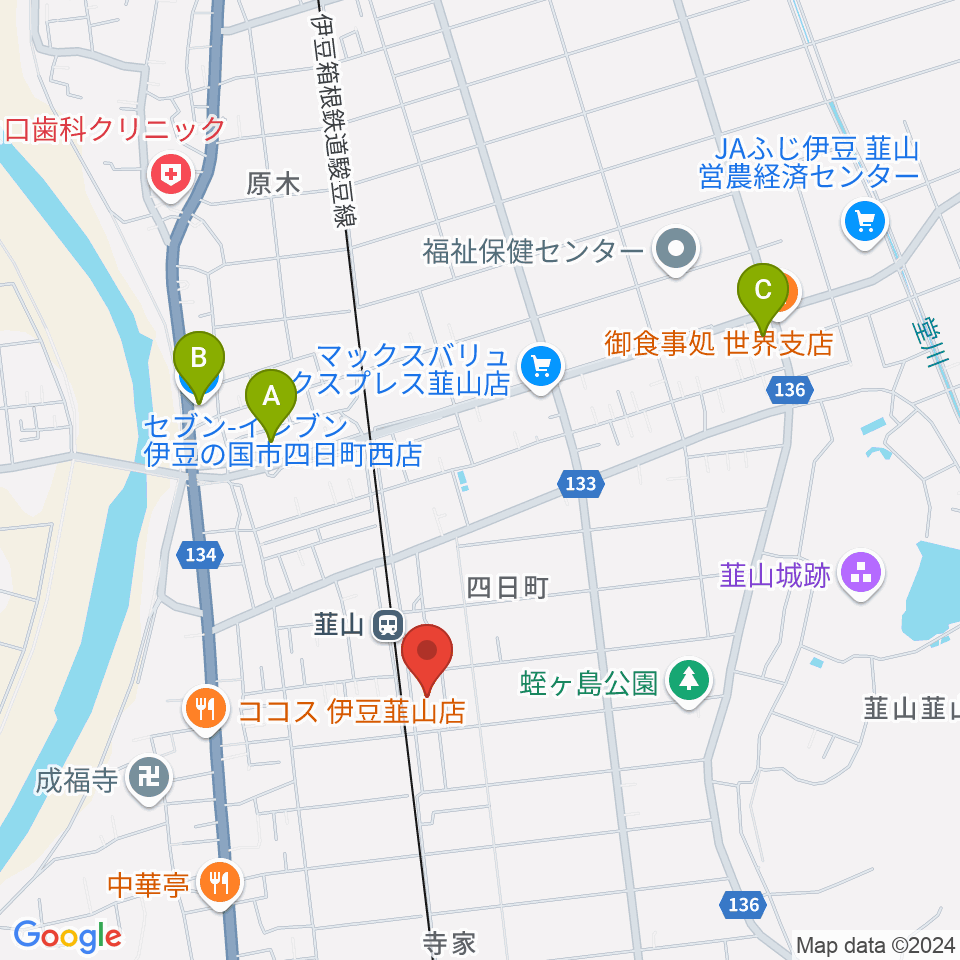 FMいずのくに周辺のコンビニエンスストア一覧地図