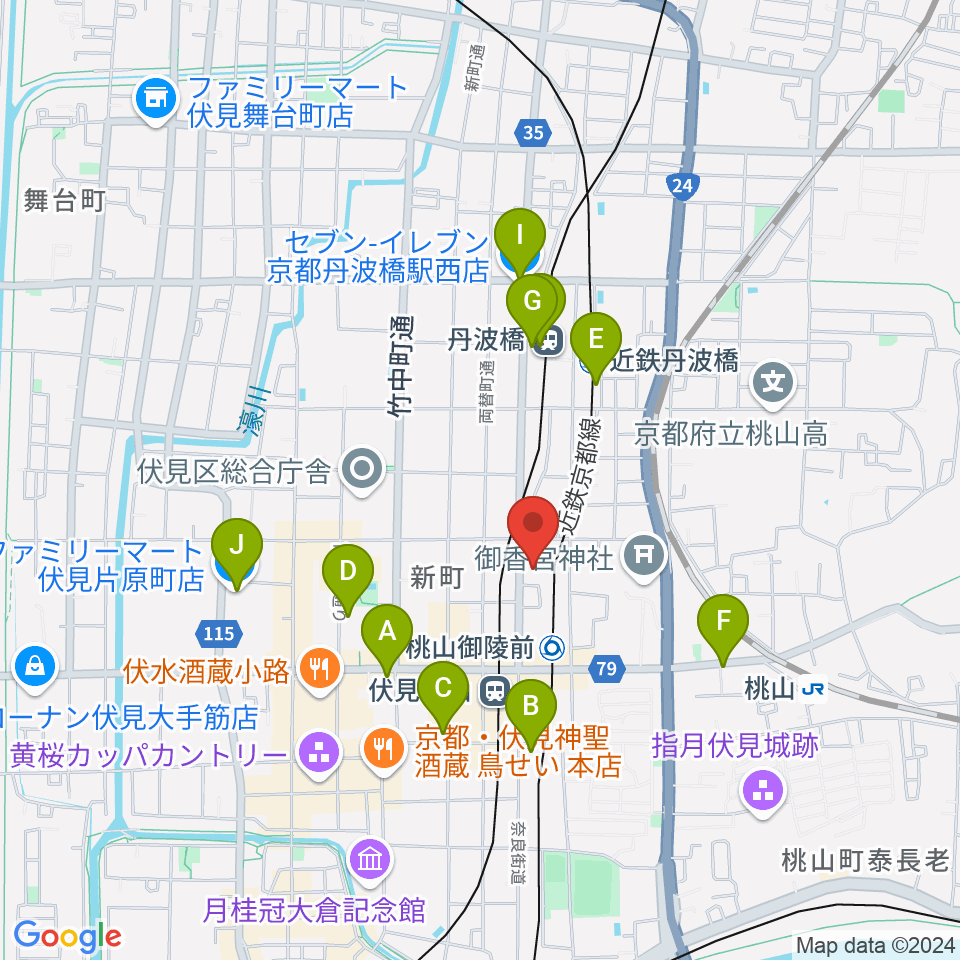 FM845周辺のコンビニエンスストア一覧地図