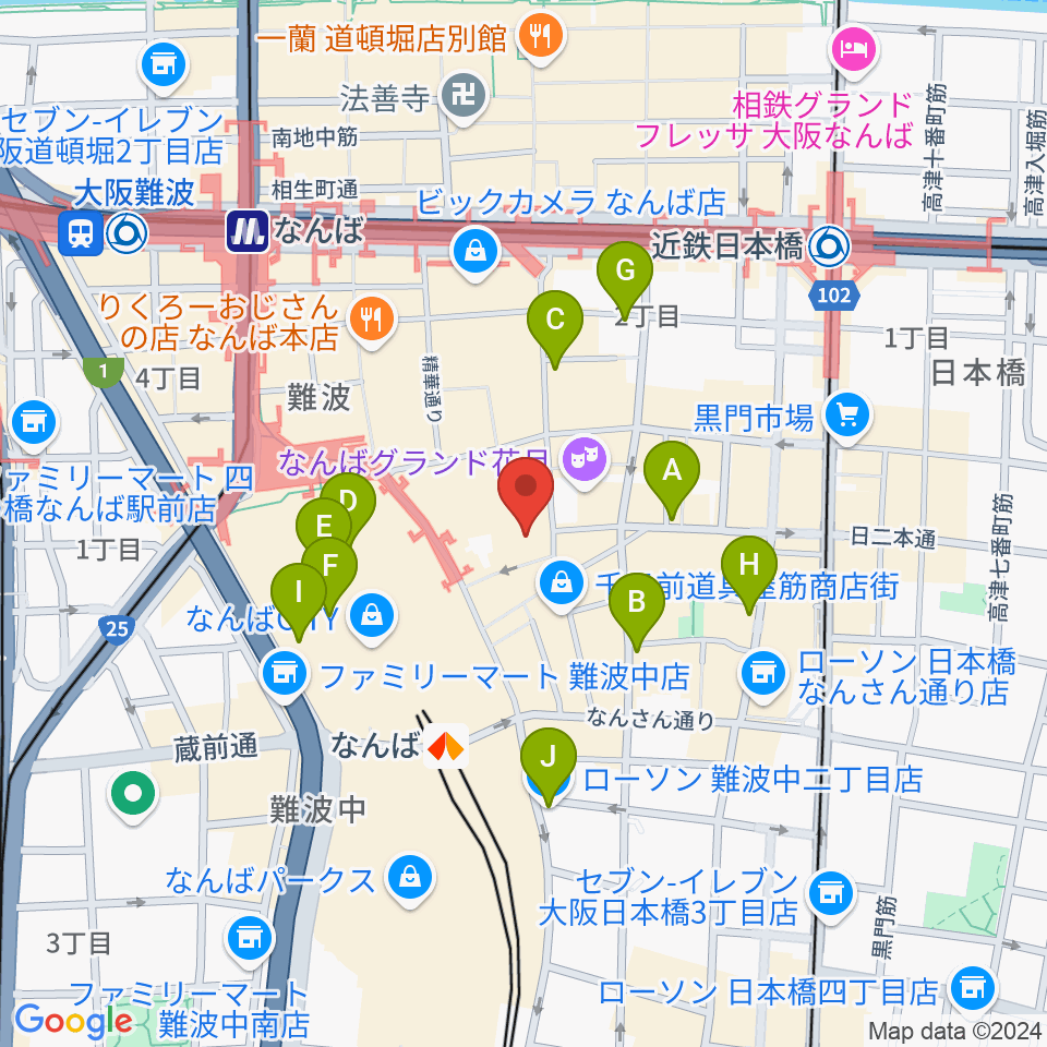 YES-fm周辺のコンビニエンスストア一覧地図